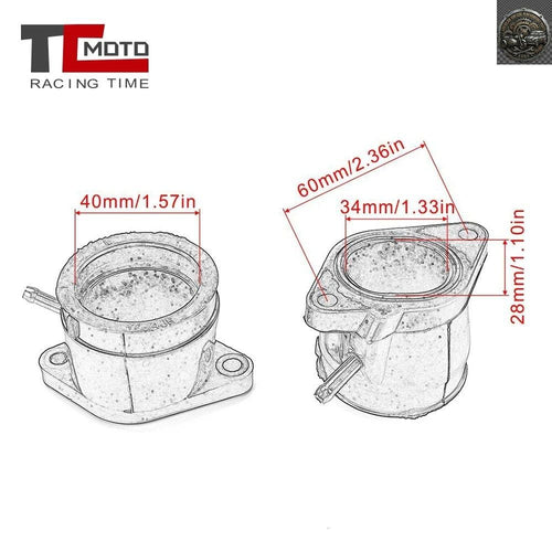 No Brand Others Tcmoto 4Pcs Motorcycle Carburetor Interface Adapter Yamaha
