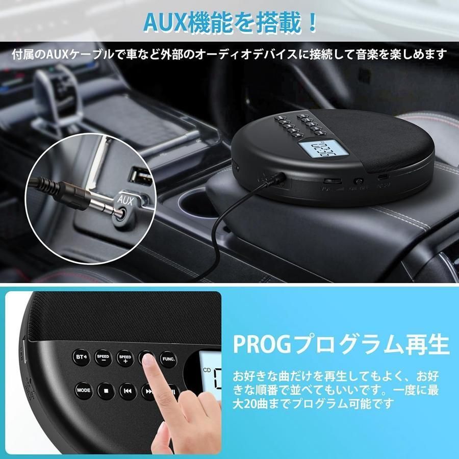 Portable Cd Player Bluetooth 1500Mah Usb Aux Prog