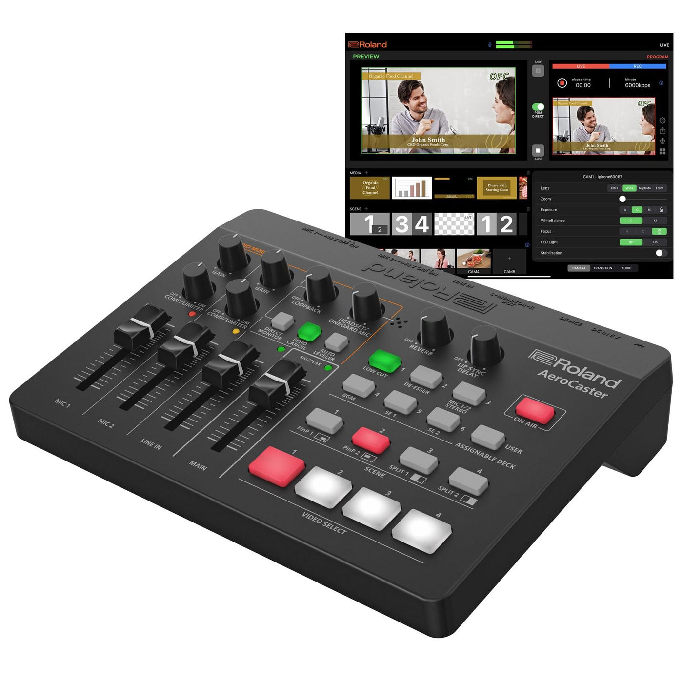 Audio Interface Roland Aero Caster Vrc-01 Ipad