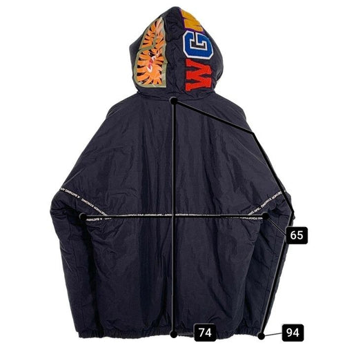 A Bathing Ape G Jean Denim Jacket Relaxed Shark Hoodie 001Hjg301004X Size L