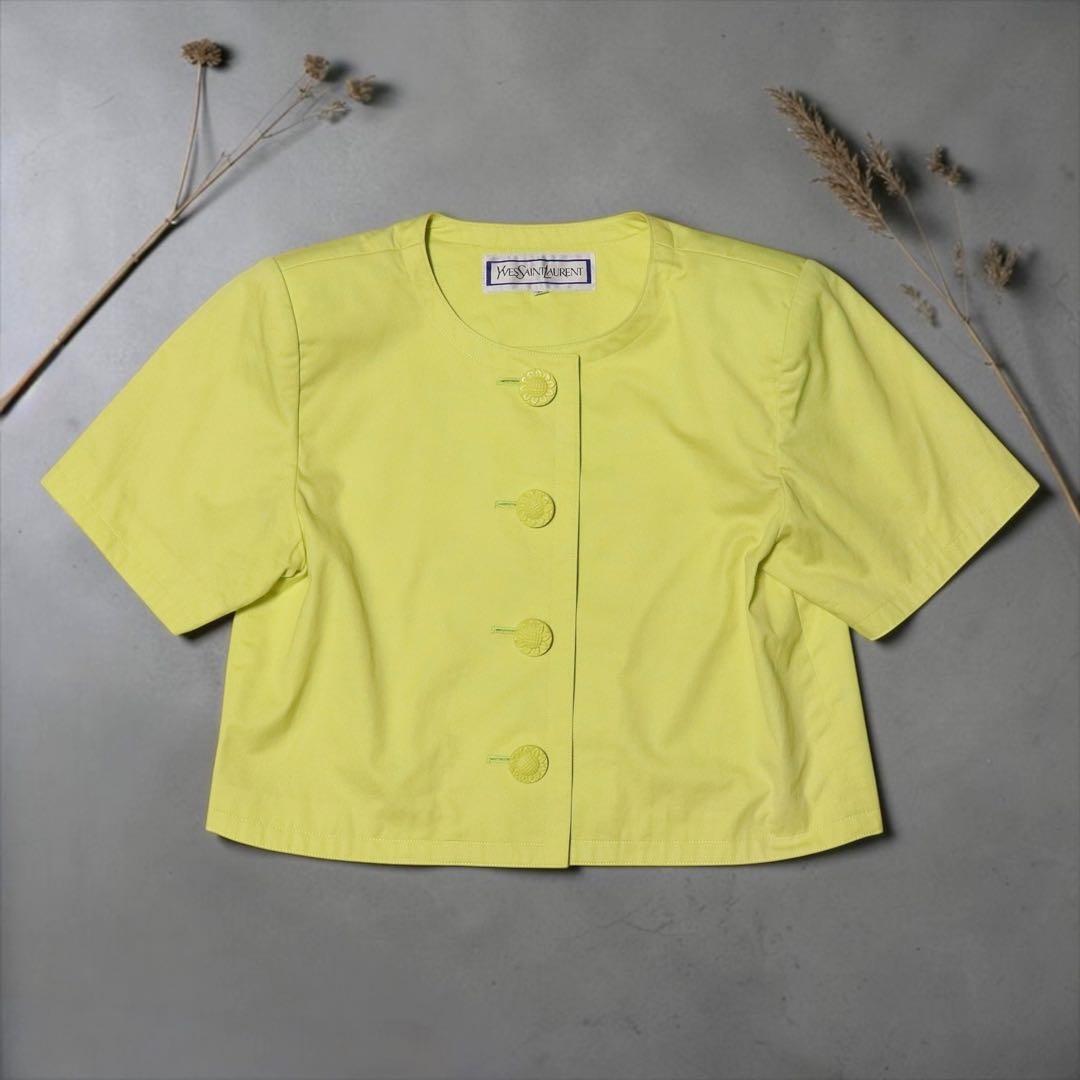 Yves Saint Laurent Collarless Jackets Ysl M 80S