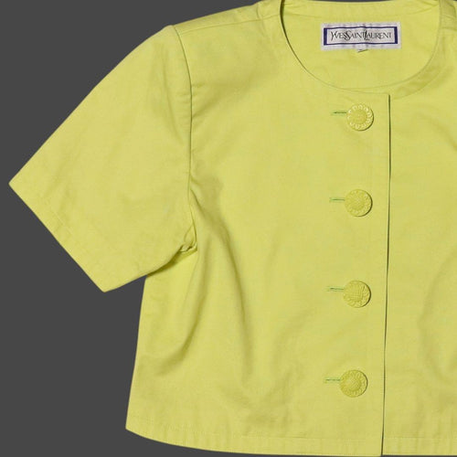 Yves Saint Laurent Collarless Jackets Ysl M 80S