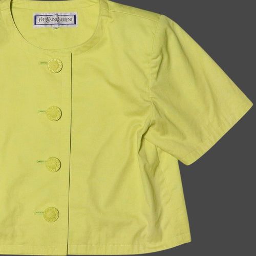 Yves Saint Laurent Collarless Jackets Ysl M 80S