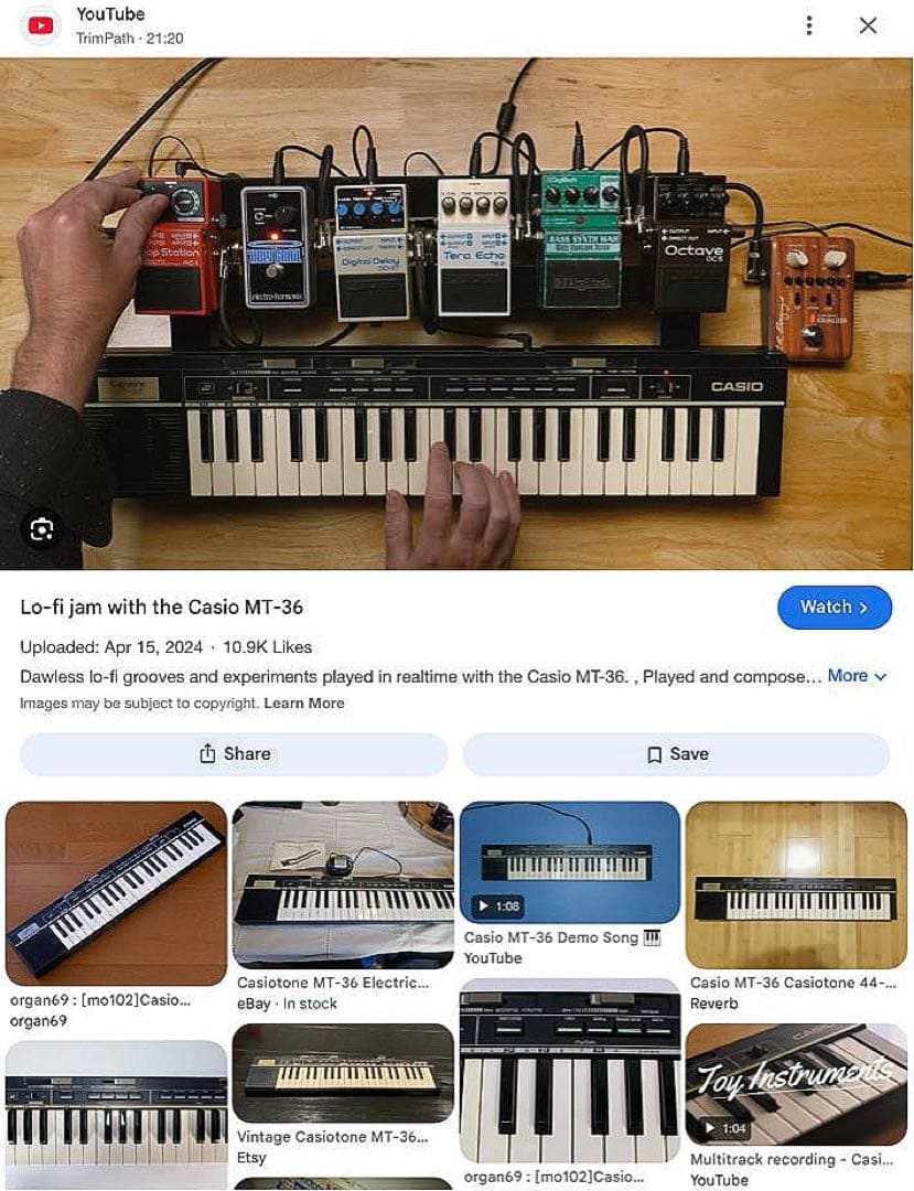 Casio Analog Synthesizers Mt-36