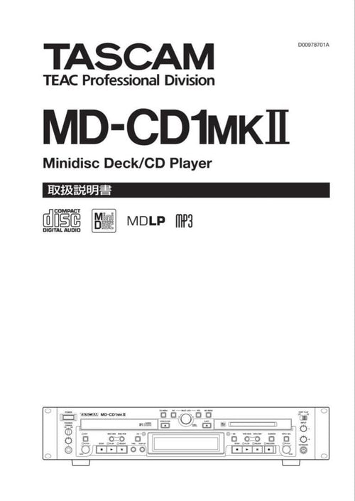 Cd Sacd Players Tascam Md-Cd1Mk Md