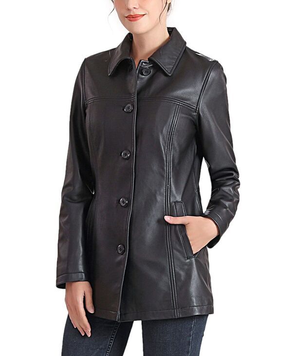 Jumper Blouson Bgsd Womens Evie Leather Car Coat Black