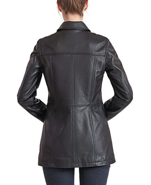 Jumper Blouson Bgsd Womens Evie Leather Car Coat Black