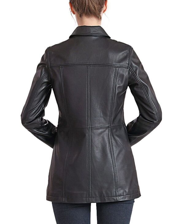 Jumper Blouson Bgsd Womens Evie Leather Car Coat Black