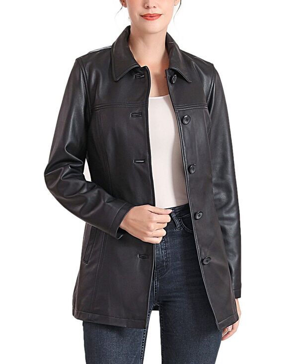 Jumper Blouson Bgsd Womens Evie Leather Car Coat Black