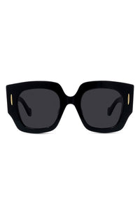 Loewe Sunglasses Anagram Small Geometric Sunglasseshiny Black Smoke