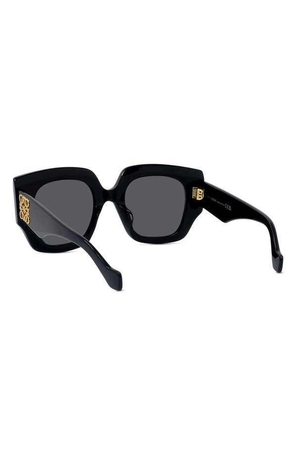 Loewe Sunglasses Anagram Small Geometric Sunglasseshiny Black Smoke