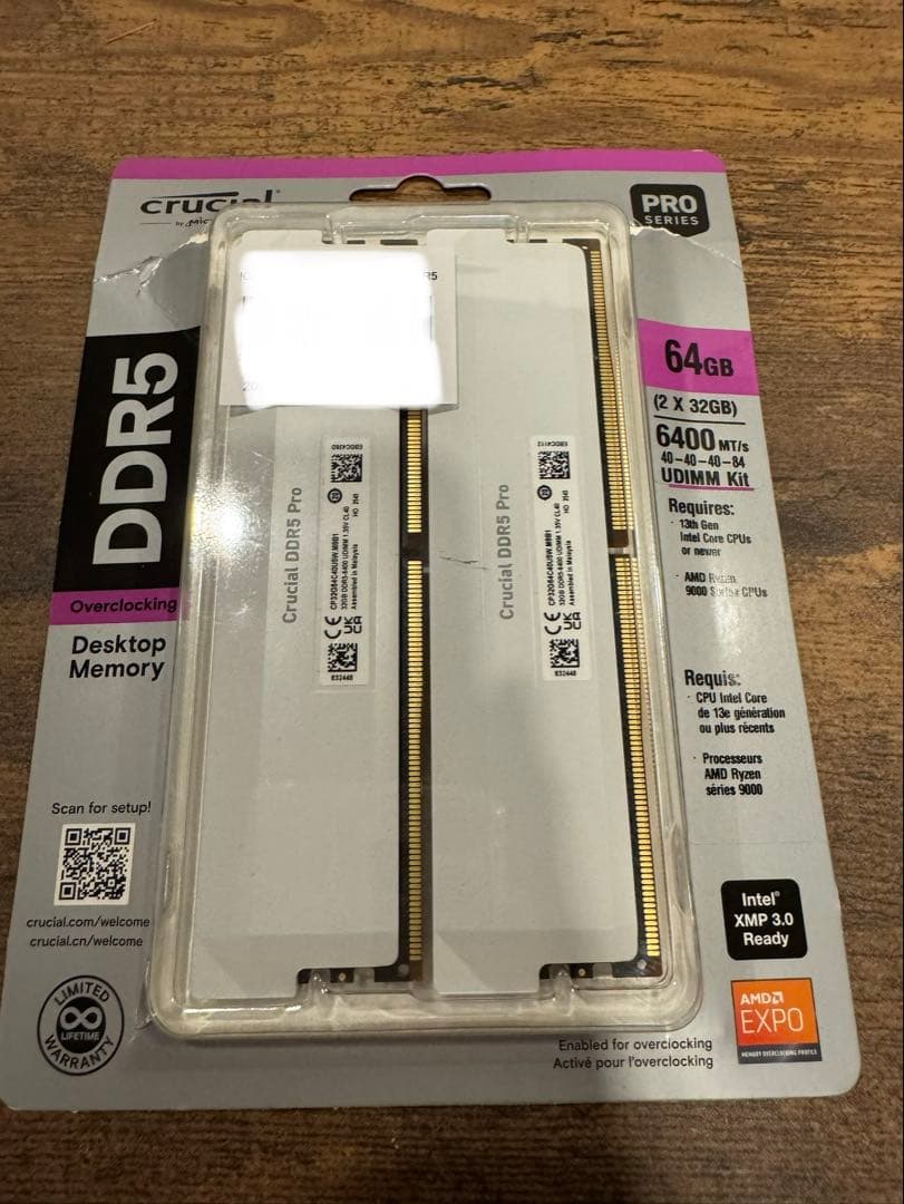 Crucial Memory Ddr5 Pro 64Gb (32Gb X 2)