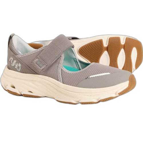 Sneakers Ryka Devotion X Max Mary Jane Walking Shoes Leather For Women Sky Grey