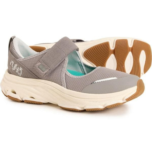 Sneakers Ryka Devotion X Max Mary Jane Walking Shoes Leather For Women Sky Grey