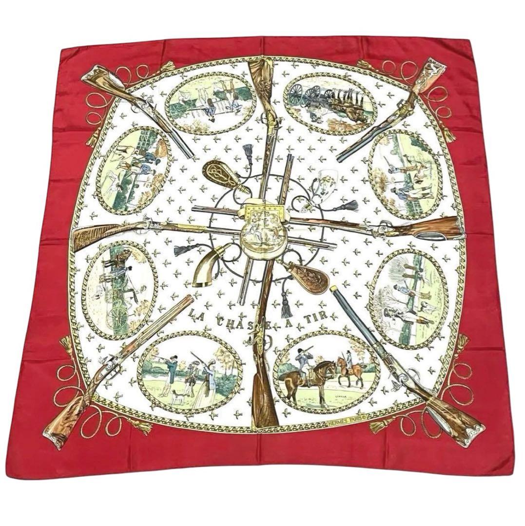 Hermes Bandanas Thin Scarves La Chasse A Tir