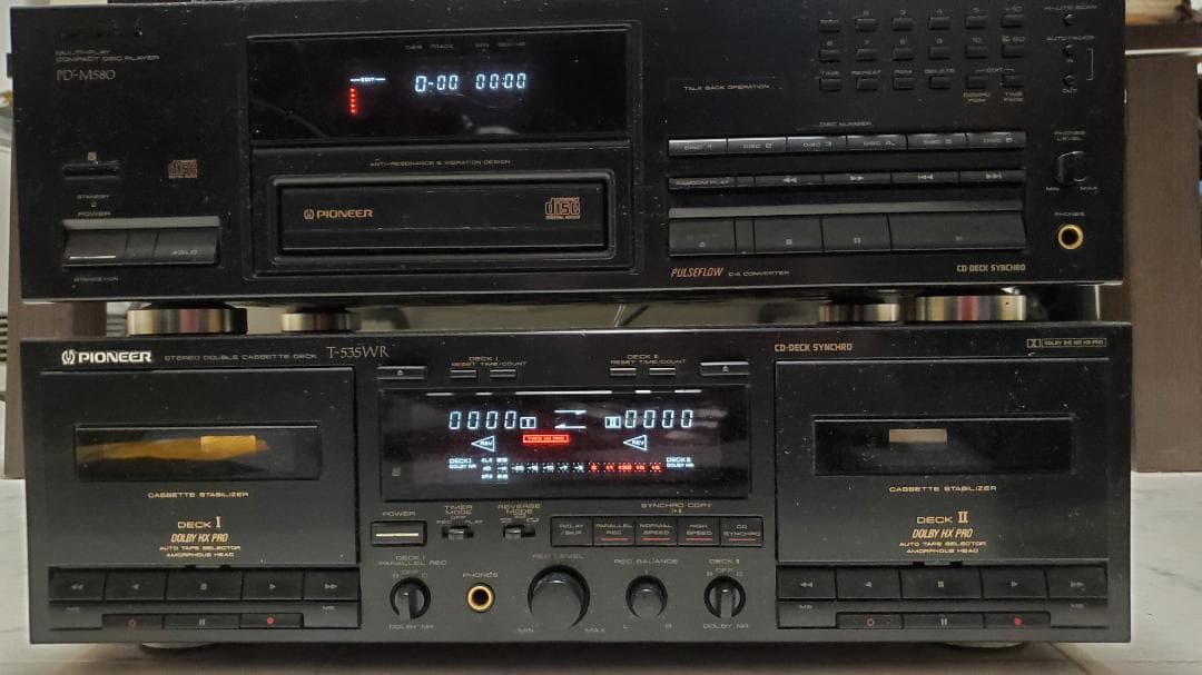 Pioneer Cd, Md Cassette Decks W 6 T-535Wr Pd-M580