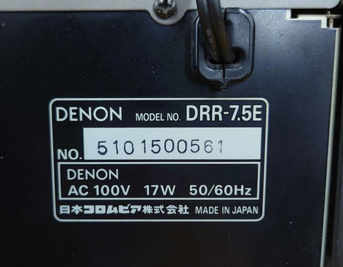 Denon Cd, Md Cassette Decks 49,800 1991 Drr-7.5E