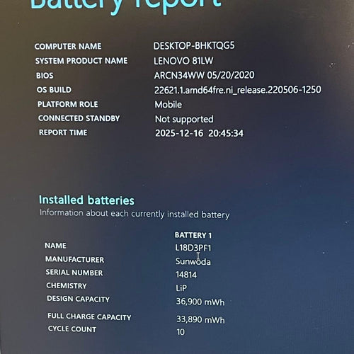 Windows Notebook Body #619 Ideapad L340 Ryzen 7 3700U 8Gb