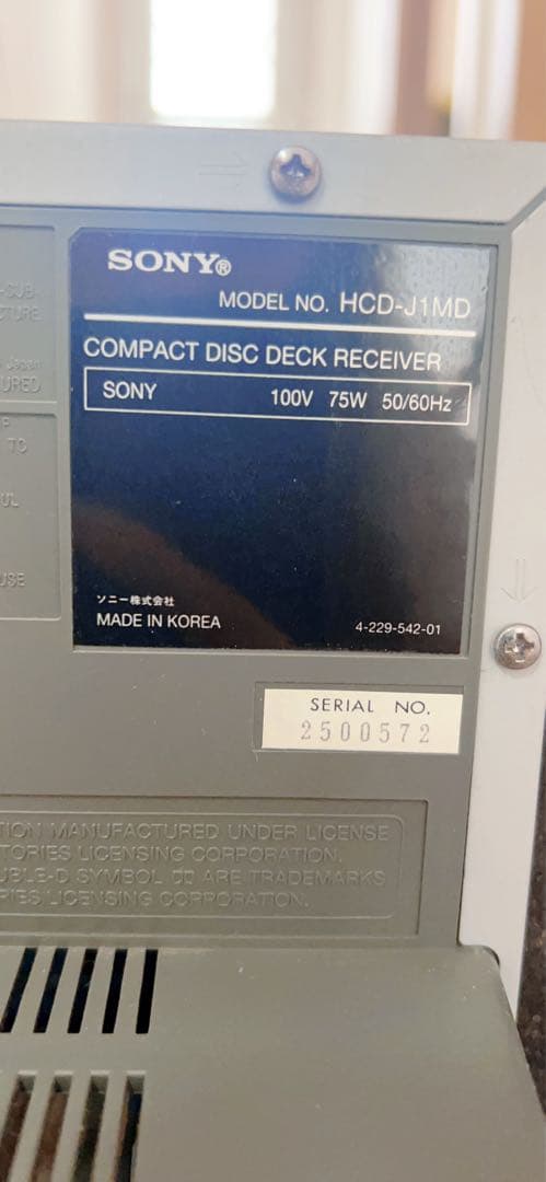 Mini Component Systems Sony Cmf-J1Md Cd Md