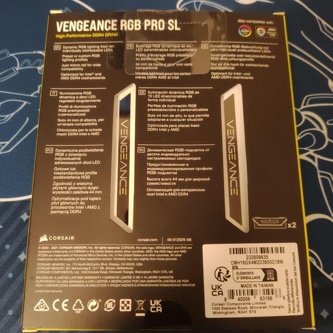 Corsair Memory Vengeance Rgb Pro Sl Ddr4 16Gb