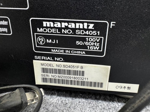 Marantz Cd Sacd Player Sd4051