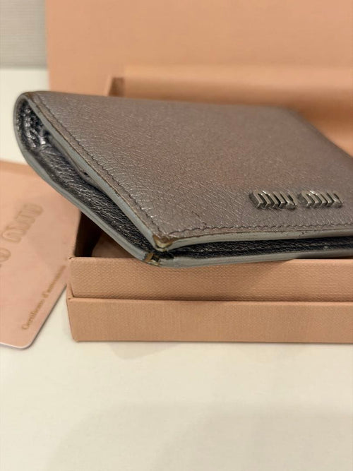 Miu Bifold Wallets 5Mv204 Cromo/Pirite