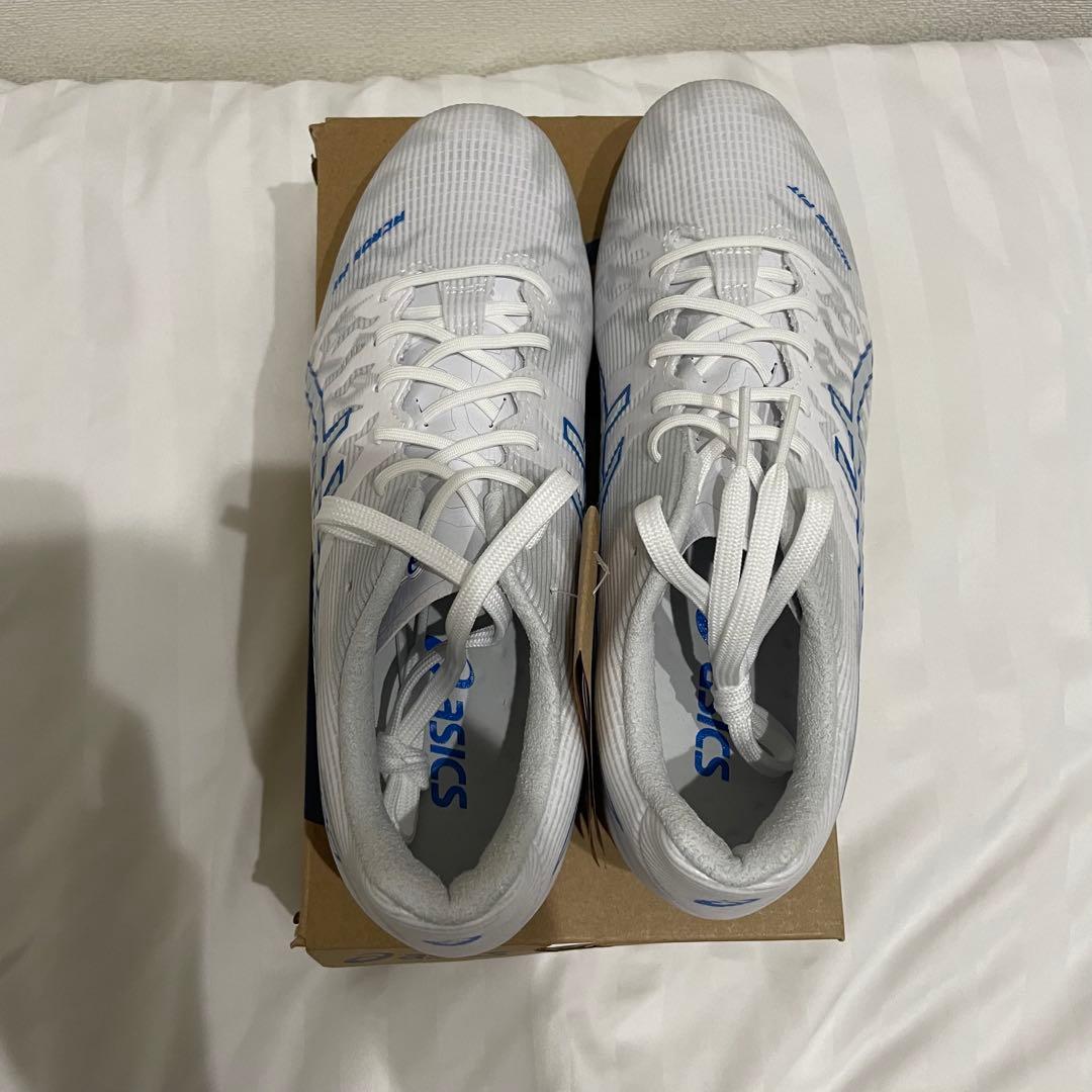 Asics Soccer Cleats Spikes Ds Light Acros Pro 3 White/Electric Blue