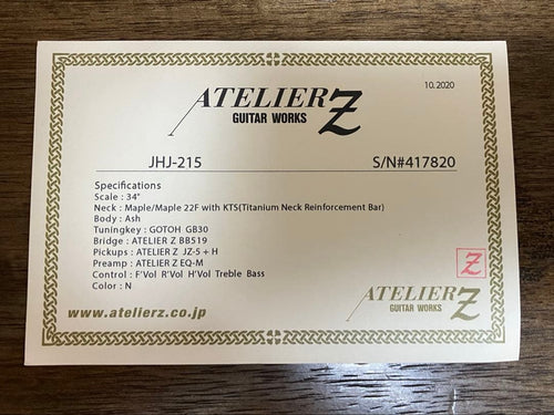 Electric Basses Atelier Z Jhj-215 5
