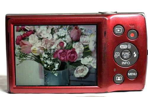 Canon Compact Digital Camera Ixy200 Pc2333 Hd 20Mp 8X Red /Sd (Ref# 6333)