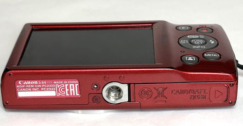 Canon Compact Digital Camera Ixy200 Pc2333 Hd 20Mp 8X Red /Sd (Ref# 6333)