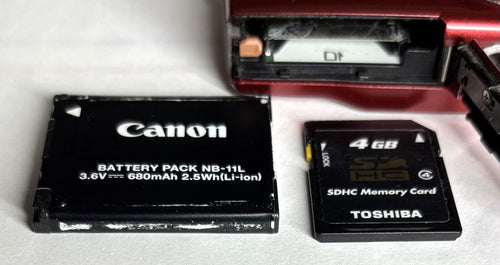 Canon Compact Digital Camera Ixy200 Pc2333 Hd 20Mp 8X Red /Sd (Ref# 6333)