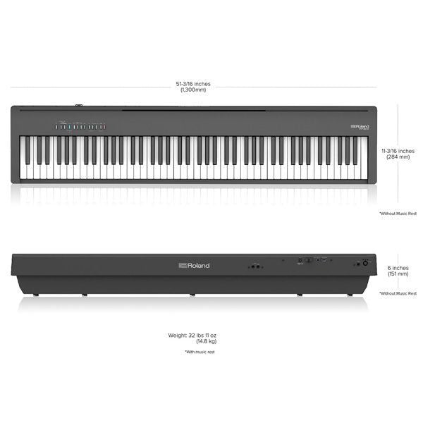 Keyboard Electronic Piano Roland Fp-30X-Bk (Ath-S100Bk) Fp 88