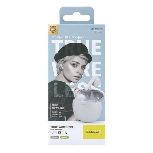 Elecom Wireless Headphones Bluetooth Lbt-Tws17Gy (2590344)