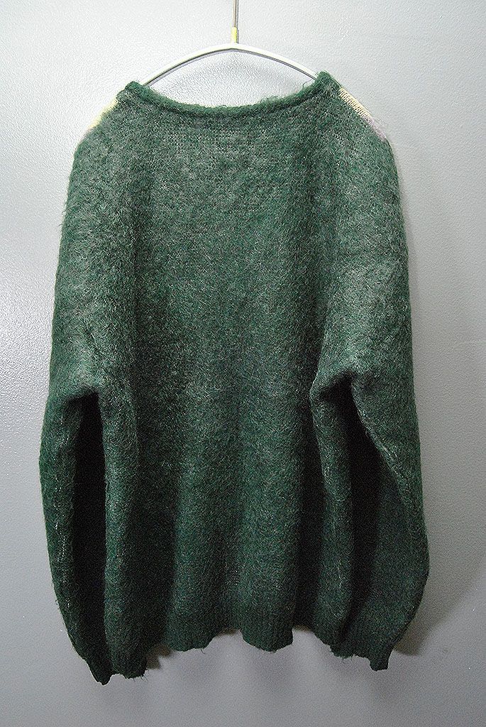 Needles Cardigan Mohair Diamond M Green