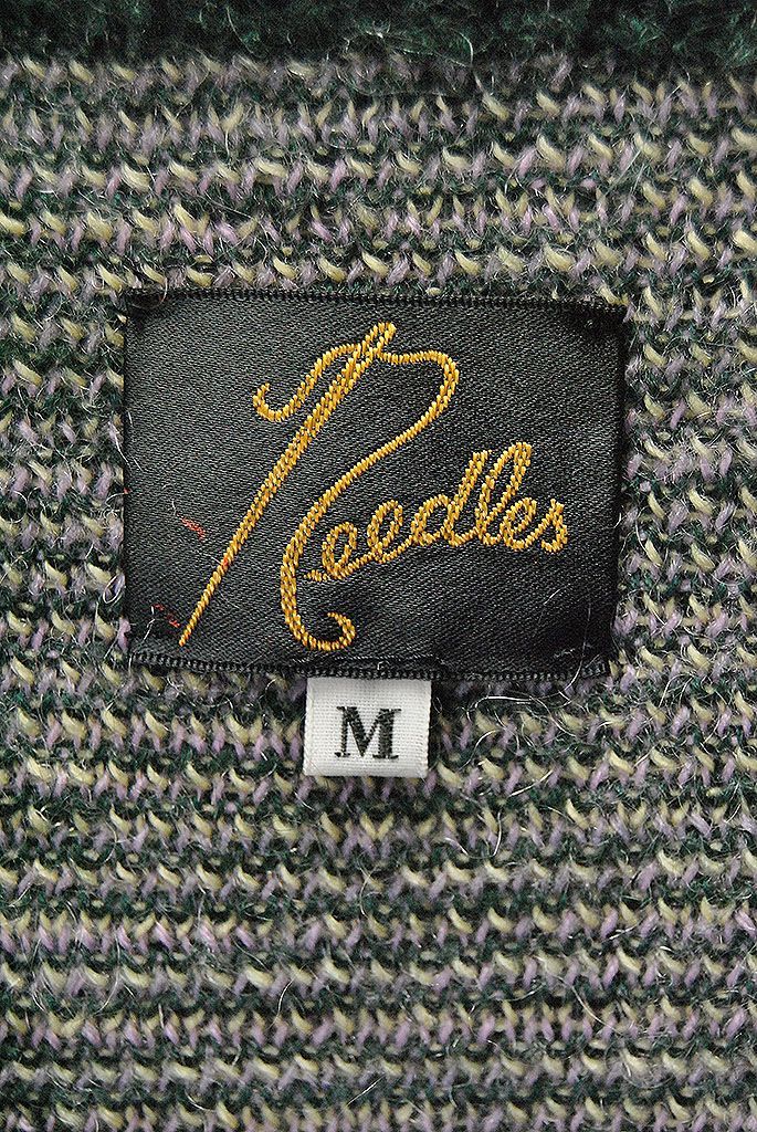 Needles Cardigan Mohair Diamond M Green