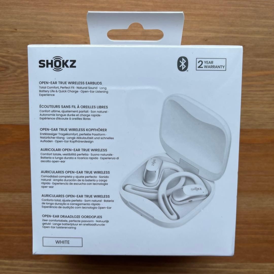 Shokz Bone-Conduction Earphones Openfitair (White)