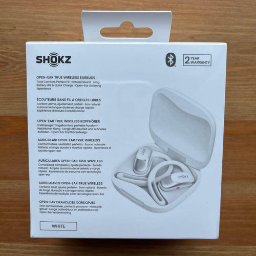 Shokz Bone-Conduction Earphones Openfitair (White)