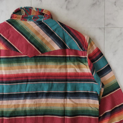 Double Rl Denim Shirts Dungaree Rrl Serape Western Shirt M
