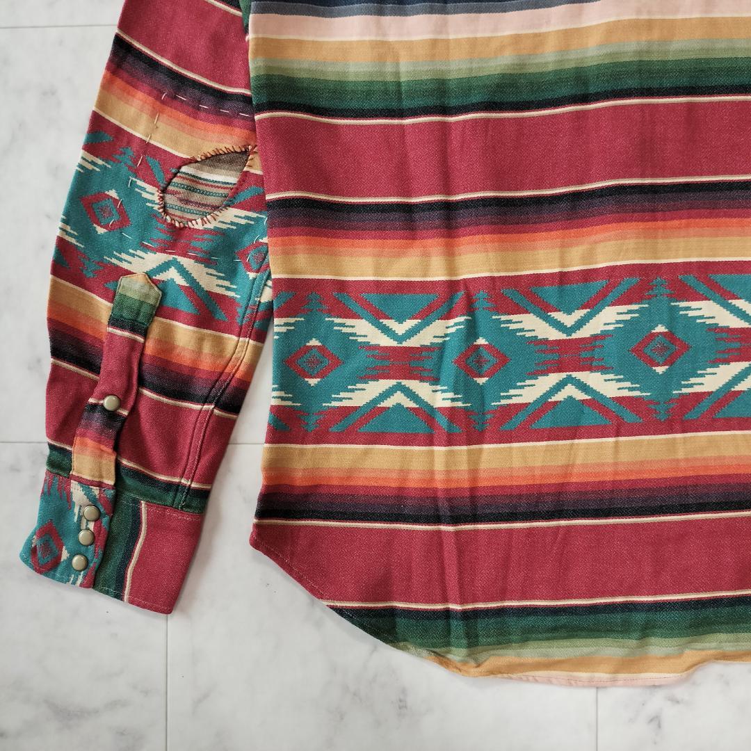 Double Rl Denim Shirts Dungaree Rrl Serape Western Shirt M