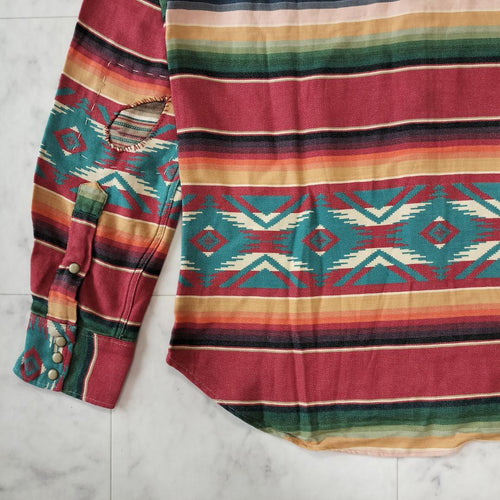 Double Rl Denim Shirts Dungaree Rrl Serape Western Shirt M
