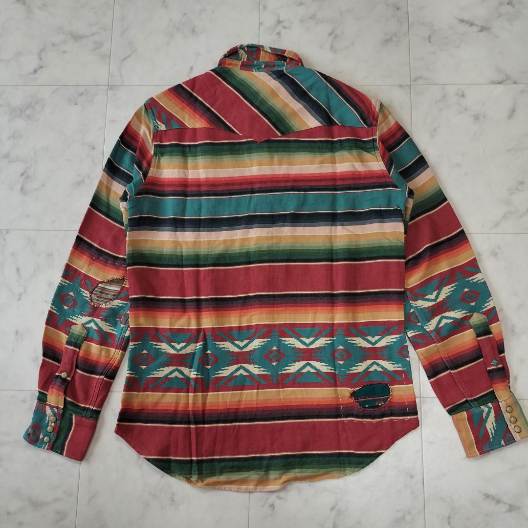 Double Rl Denim Shirts Dungaree Rrl Serape Western Shirt M