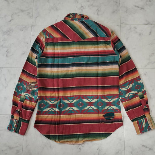 Double Rl Denim Shirts Dungaree Rrl Serape Western Shirt M