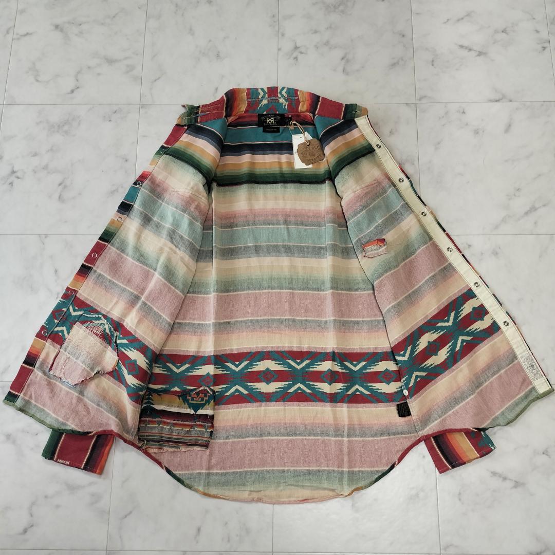 Double Rl Denim Shirts Dungaree Rrl Serape Western Shirt M