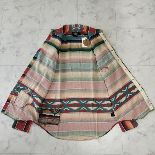 Double Rl Denim Shirts Dungaree Rrl Serape Western Shirt M
