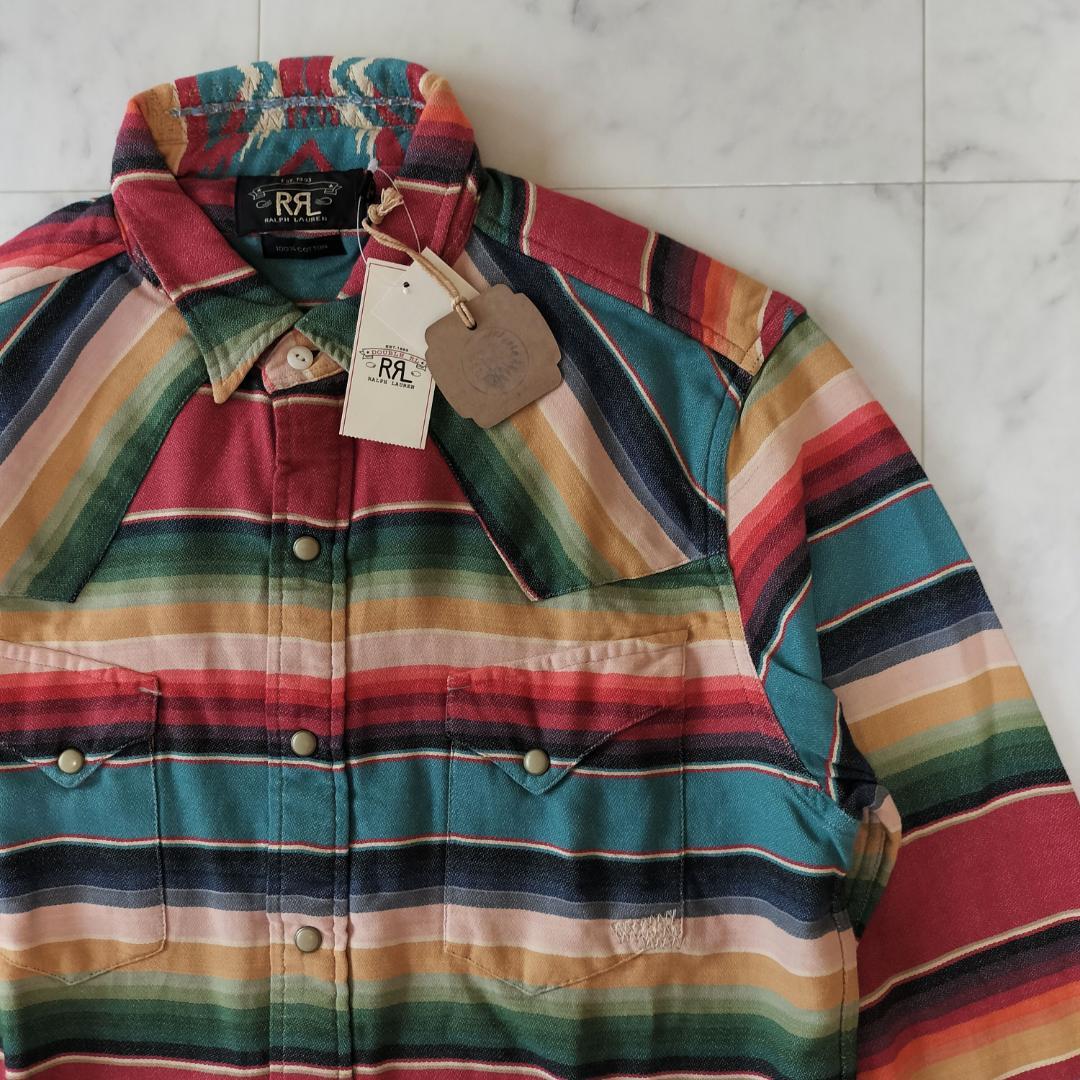Double Rl Denim Shirts Dungaree Rrl Serape Western Shirt M
