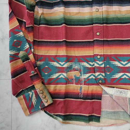 Double Rl Denim Shirts Dungaree Rrl Serape Western Shirt M