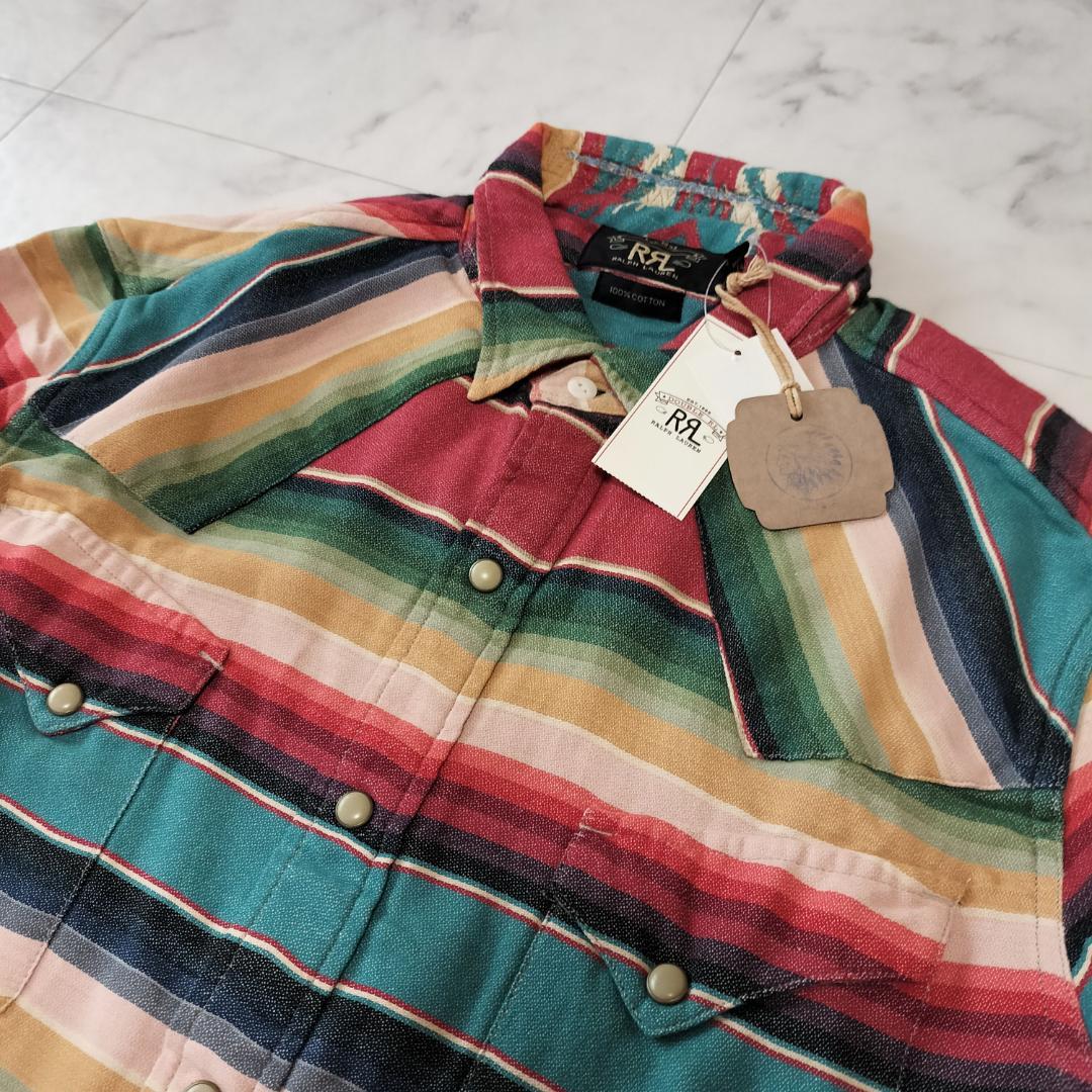 Double Rl Denim Shirts Dungaree Rrl Serape Western Shirt M