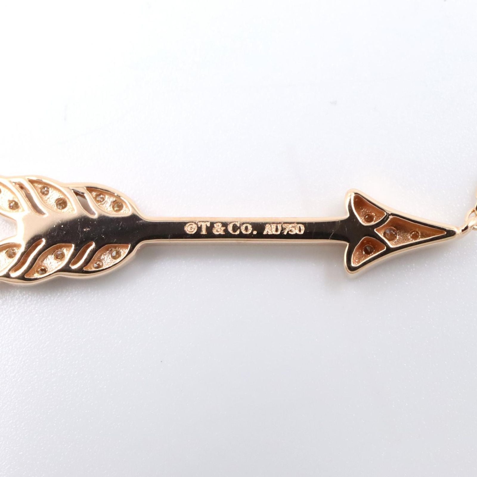 Tiffany Necklace Co K18Pg Used A