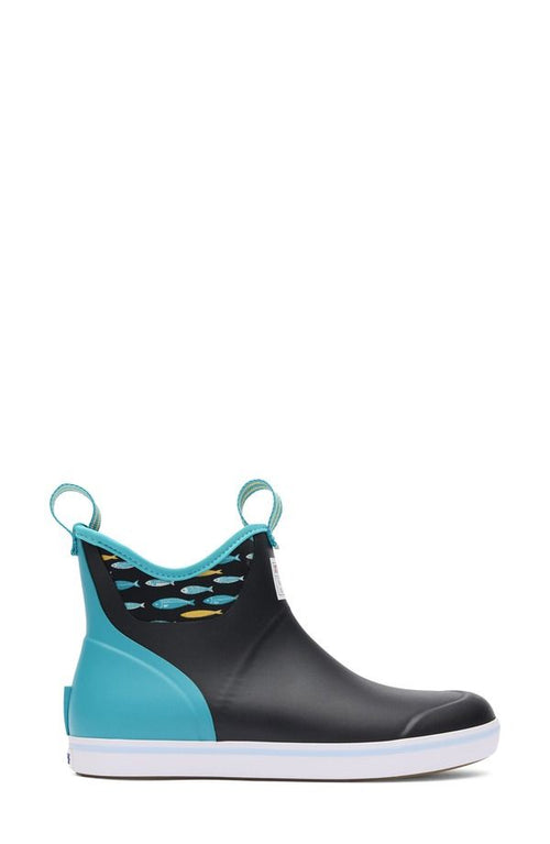 Bootty Xtratuf X Salmon Sisters Waterproof Ankle Deck Boot Black Tails A