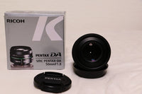 Pentax Prime Lenses Smc Da F1.8